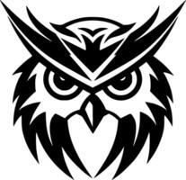 hibou - minimaliste et plat logo - vecteur illustration