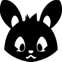 lapin - minimaliste et plat logo - vecteur illustration