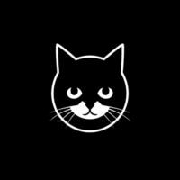 chat, noir et blanc vecteur illustration