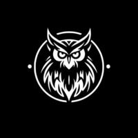 hibou - minimaliste et plat logo - vecteur illustration