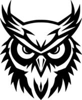 hibou - minimaliste et plat logo - vecteur illustration