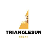Triangle Soleil icône logo conception modèle vecteur