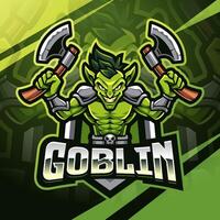 création de logo de mascotte gobelin esport vecteur