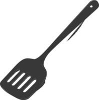 ai généré silhouette spatule cuisine outil noir Couleur seulement vecteur