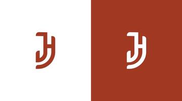 jh lettre logo conception, hj icône marque identité conception monogramme logo minimaliste logo conception vecteur