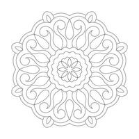 fleur facile conception mandala coloration livre page vecteur fichier