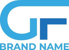 gf initiale logo conception vecteur