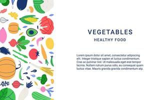 bannière biologique nourriture des légumes vecteur illustration