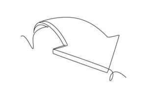 un continu ligne dessin de La Flèche concept. griffonnage vecteur illustration dans Facile linéaire style.