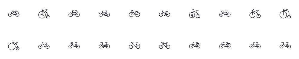 Facile contour panneaux de vélo. ligne Icônes adapté pour la toile des sites, applications, infographie vecteur