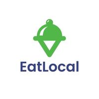 trouver local emplacement endroit manger restaurant vecteur abstrait illustration logo icône conception modèle élément
