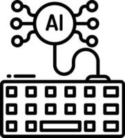 clavier contour vecteur illustration