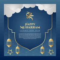 content muharram islamique Nouveau année salutation carte modèle conception instagram Publier vecteur