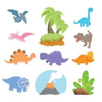 Design des personnages de vecteur de dinosaure