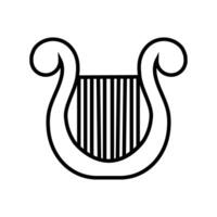 harpe icône vecteur. la musique illustration signe. orchestre symbole ou logo. vecteur