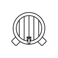 baril icône vecteur. du vin illustration signe. du vin baril symbole ou logo. vecteur