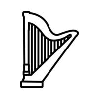 harpe icône vecteur. la musique illustration signe. orchestre symbole ou logo. vecteur
