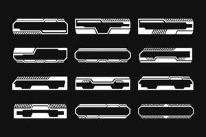 ensemble de hud futuriste Info des boites et interface les frontières conception modèle vecteur