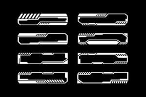 ensemble de science-fiction utilisateur interface éléments.futuriste La technologie cadres interface hud élément conception vecteur