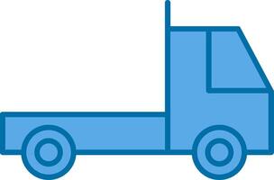 camion rempli bleu icône vecteur