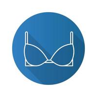 icône de soutien-gorge plat linéaire grandissime. soutien-gorge. symbole de contour de vecteur