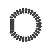 icône de glyphe de cheveux chouchous. symbole de silhouette. espace négatif. illustration vectorielle isolée vecteur