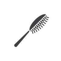 icône de glyphe de brosse à cheveux. symbole de silhouette. espace négatif. illustration vectorielle isolée vecteur