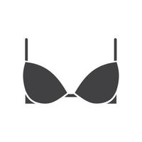 icône de glyphe de soutien-gorge. symbole de silhouette. soutien-gorge. espace négatif. illustration vectorielle isolée vecteur