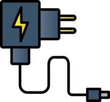 chargeur ligne rempli pente icône vecteur