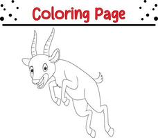 mignonne animal coloration page pour les enfants. content animal coloration livre vecteur