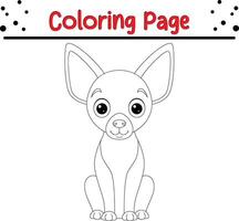 mignonne chien coloration page pour des gamins vecteur