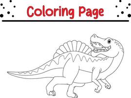 coloriage de dinosaure pour les enfants vecteur