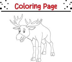 mignonne animal coloration page pour les enfants. content animal coloration livre vecteur