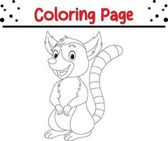 mignonne animal coloration page pour les enfants. content animal coloration livre vecteur