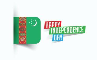 content indépendance journée de turkménistan vecteur illustration, nationale journée affiche, salutation modèle conception, eps la source fichier