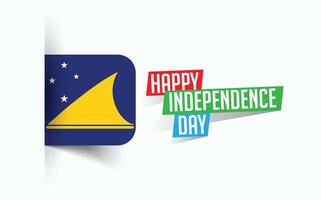 content indépendance journée de tokélaou vecteur illustration, nationale journée affiche, salutation modèle conception, eps la source fichier