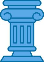 pilier rempli bleu icône vecteur