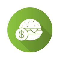 acheter icône de glyphe grandissime hamburger design plat. prix des hamburgers. illustration vectorielle vecteur