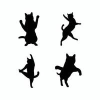 chat minou silhouette clipart illustration animal animal de compagnie se soucier magasin noir chat vecteur conception