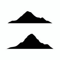 montagnes collines silhouette clipart illustration icône symbole vecteur conception