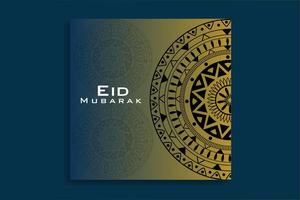 eid mubarak publication sur les réseaux sociaux vecteur
