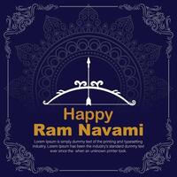 content RAM navami culturel bannière hindou Festival verticale Publier vœux fête carte RAM navami fête Contexte et RAM navami salutations Jaune beige Contexte vecteur