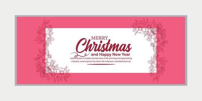 joyeux Noël bannière ensemble et content Nouveau année bannière, social médias couverture et la toile bannière vecteur