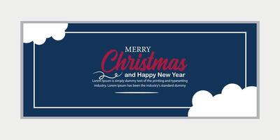 joyeux Noël bannière ensemble et content Nouveau année bannière, social médias couverture et la toile bannière, joyeux Noël conception pour salutation carte, vecteur