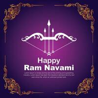content RAM navami culturel bannière hindou Festival verticale Publier vœux fête carte RAM navami fête Contexte et RAM navami salutations Jaune beige Contexte vecteur