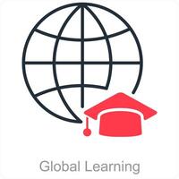 global apprentissage et monde icône concept vecteur