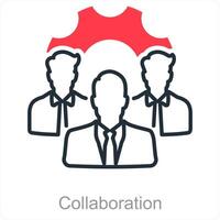 collaboration et unité icône concept vecteur