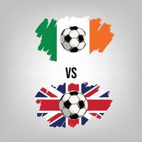 uni Royaume contre Irlande football correspondre. plat vecteur Football Jeu conception illustration concept.