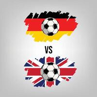uni Royaume contre Allemagne football correspondre. plat vecteur Football Jeu conception illustration concept.