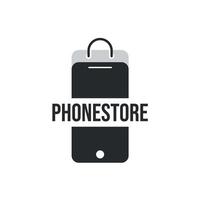 téléphone boutique logo icône vecteur illustration